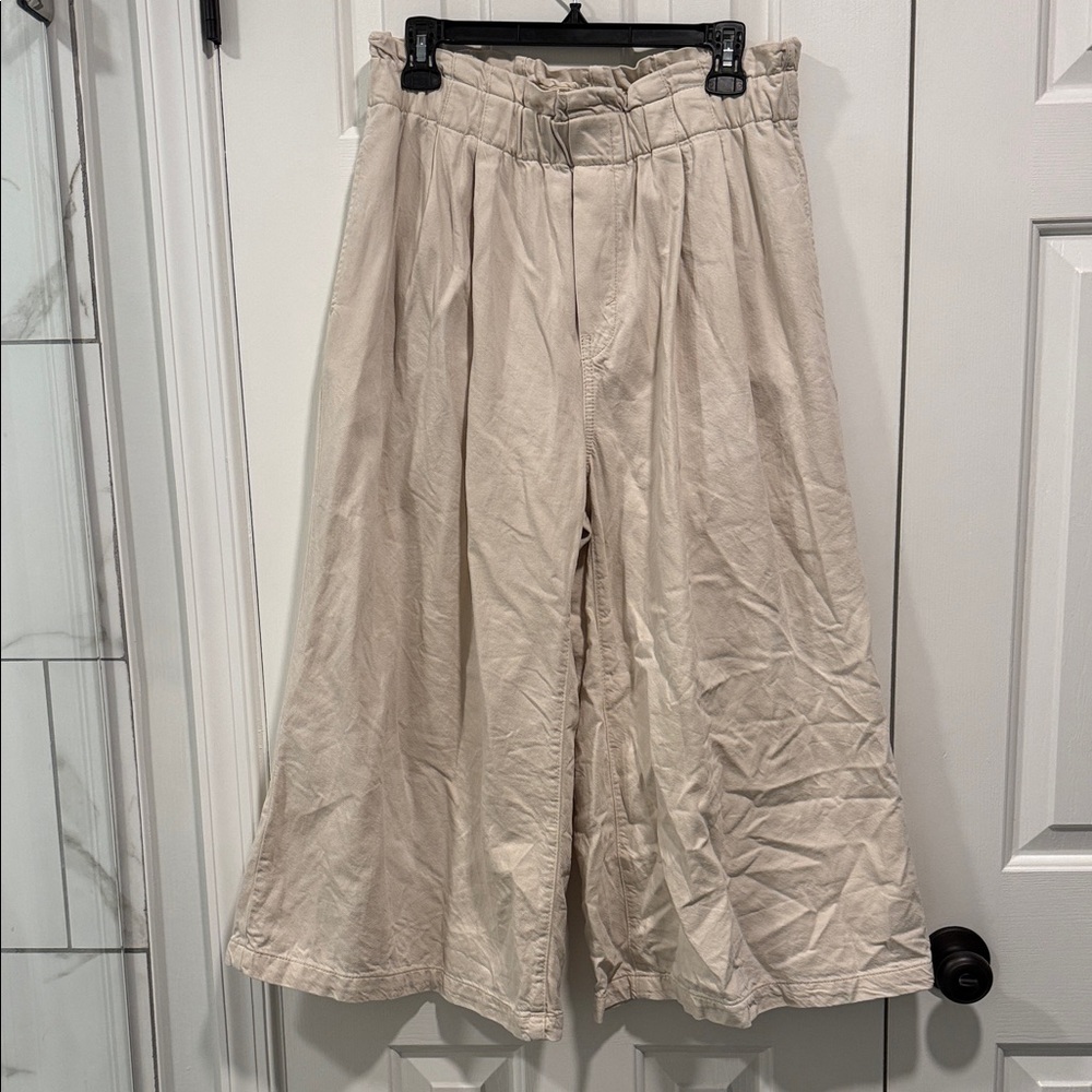 Pilcro from Anthropologie Cream Wide Leg Pants